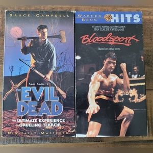 Evil Dead & Bloodsport VHS Tapes
